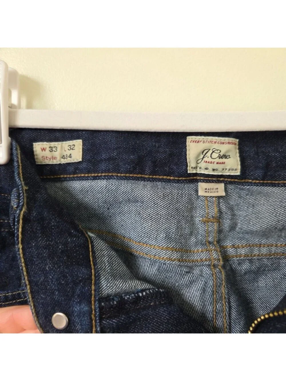 J. Crew Men's Dark Wash Slim Fit 484 Jeans Size 33x32